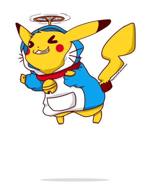 Pikachu With Doraemon Hoodie By Mightyskoll On Deviantart