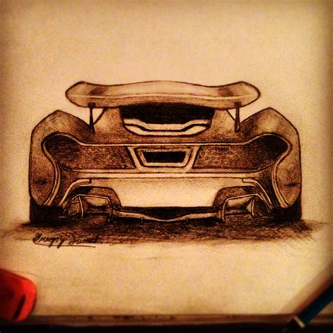 Mclaren P1 Drawing Car Sketch Mclaren P1 Drawings