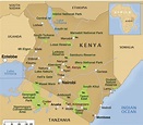 Kenya Tourist Parks Map | Safari Travel Plus