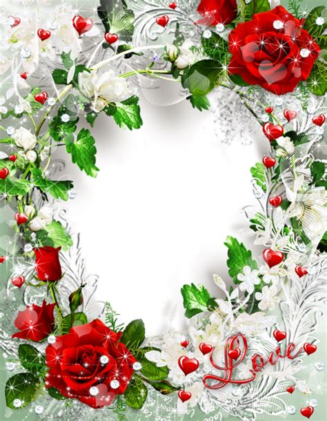 Beautiful Transparent Rose Photo Frame Love Gallery Yopriceville