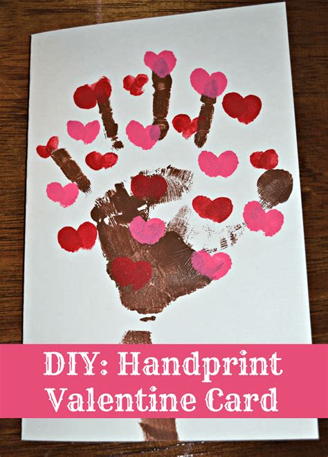 Handprint Valentines Day Card Todays Creative Ideas