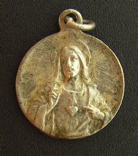 vintage our lady of mount carmel medal sacred heart of jesus medal 5 99 picclick