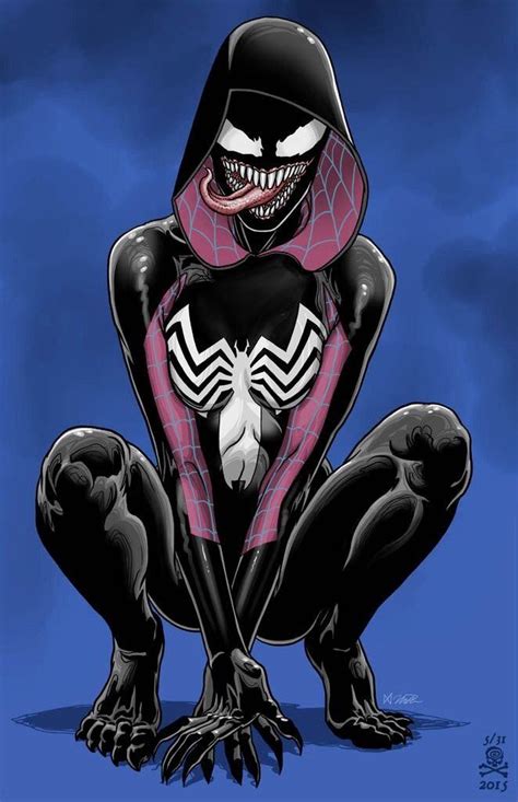 ilustraciones del Brutal Venom némesis de Spiderman Gwen spider Personajes comic y Spiderman