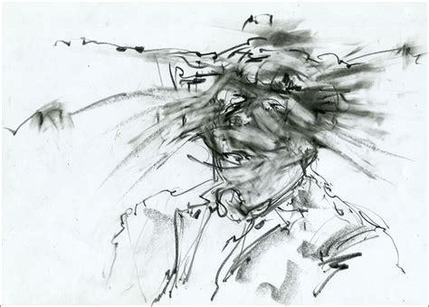 Chaoten Wut Panik Portrait Zeichnung Von Rainer Riedl Bei Kunstnet