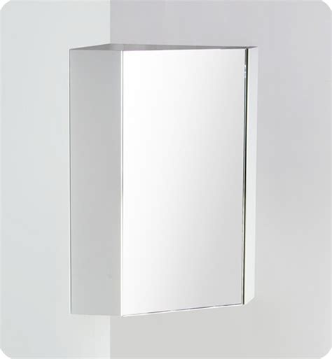 18 White Corner Medicine Cabinet W Mirror Door