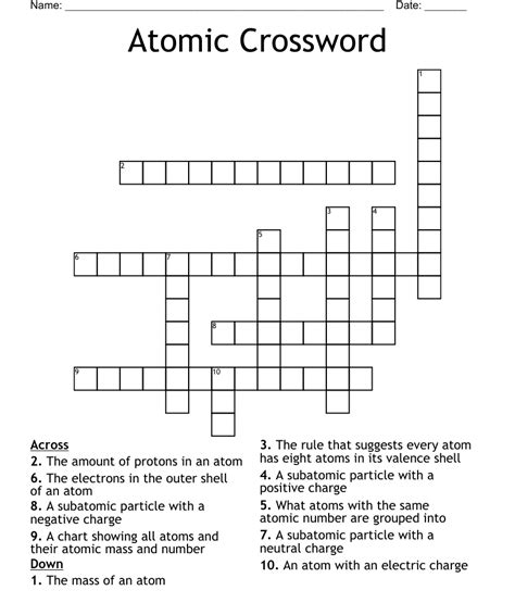 Atomic Crossword Wordmint