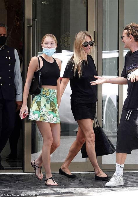 Kate Moss 47accompanies Daughter Lila Grace 18 To A Fendi Shoot In