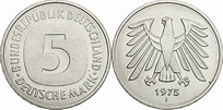 Bundesrepublik Deutschland 5 DM 1975 F Kursmünze (1975-2001) vz | MA-Shops