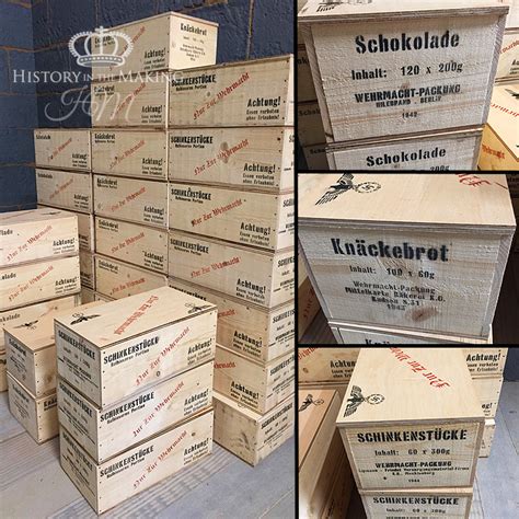 Ww2 German Ration Crates Reproduction Full Size History In The Making