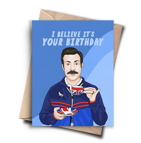 Funny Ted Lasso Birthday Card Punny Pop Culture Card Nevermind Millie