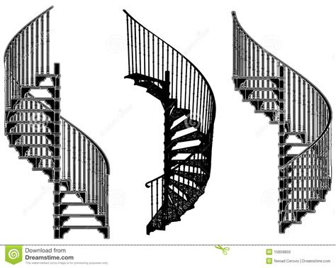 14 Vector Architectural Stairway Images Spiral Staircase Vector Free