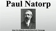Paul Natorp - YouTube