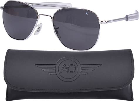 American Optics Chrome Aviators 55mm Grey Lenses Polarized Air Force Pilot Sunglasses Galaxy
