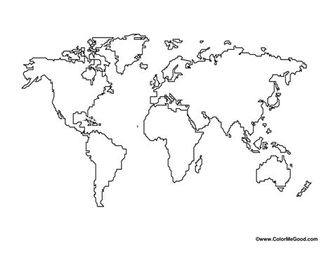 Blank World Maps For Kids Printable