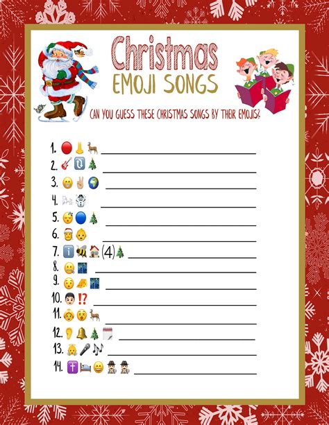 Christmas Party Emoji Games Emoji Pictionary Games Christmas Etsy