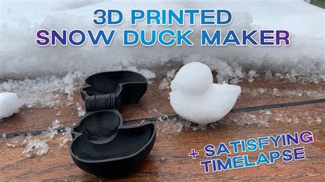 3d Printed Duck Shape Snowball Maker Satisfying Timelapseoctolapse
