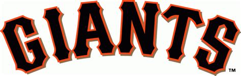 San Francisco Giants Logo Wordmark Logo National League Nl