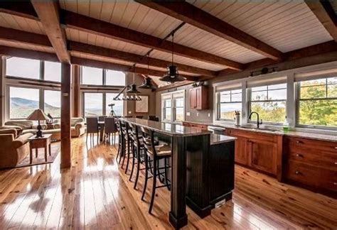 These floor plans are options. An open floor plan in a post and beam mountain style ...