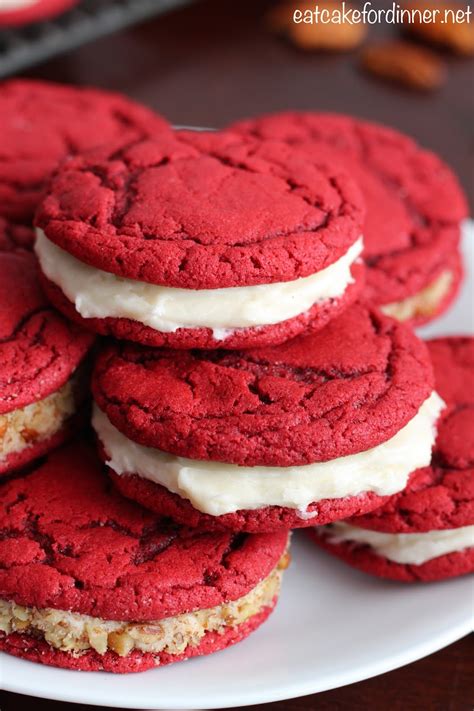 Eat Cake For Dinner Red Velvet Sandwich Cookies With Cream Cheese Filling From Scratch