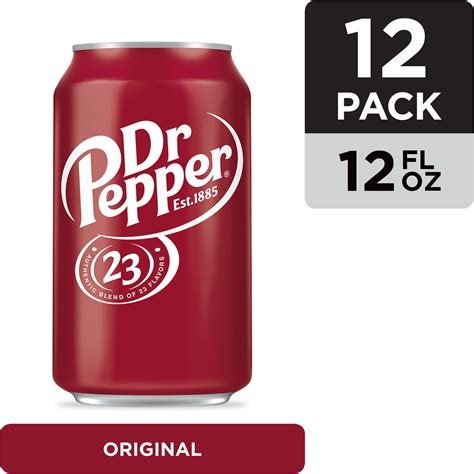 Dr Pepper Soda 12 Fl Oz Cans 12 Pack