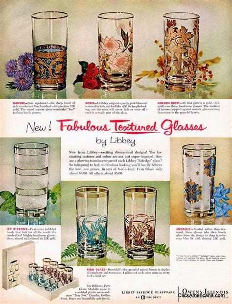 60 Vintage Libbey Drinking Glass Designs From The 60s Click Americana Glass Design Vintage