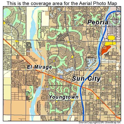 Aerial Photography Map Of Sun City Az Arizona