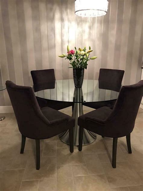 ( 0.0) out of 5 stars. Round glass table and 4 chairs | in Ponteland, Tyne and ...