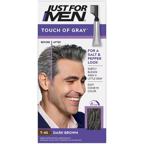 Just For Men Touch Of Gray Gray Hair Coloring For Mens With Comb