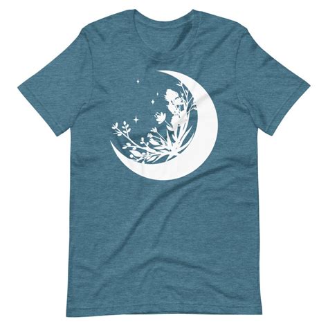 Floral Moon Shirt Celestial Shirt Moon Shirt Boho Moon Etsy
