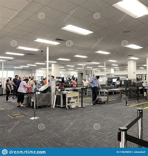 The Tsa Security Area At The Orlando Sanford International Airport Sfb
