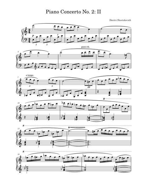 Piano Concerto No 2 In F Major Op 102 Ii Andante By Dmitri