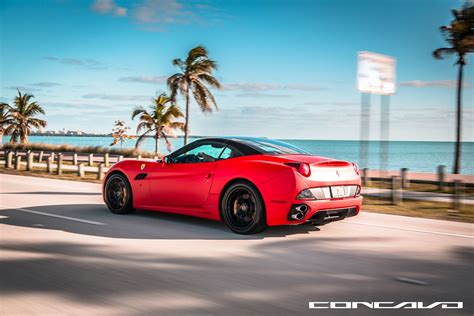 Ferrari California Gloss Black Concavo Cw 12 Matte Red Miami Fl