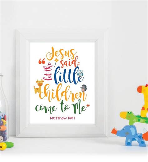 8x10 Inch Jesus Said Let The Little Children Come To Etsy Bible
