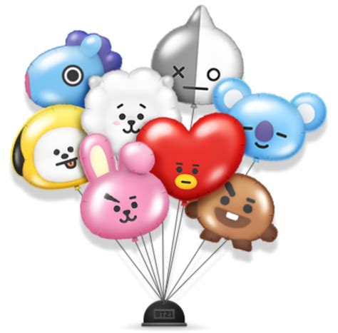 Freetoedit Bt21 Balloon Tata Cooky Sticker By Bt21 Lover
