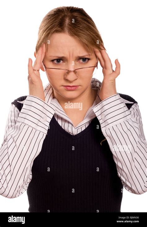 Woman In Glasses Stock Photo Alamy
