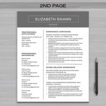Once you download this teacher resume template, you can customize it the best way it best suits your own profile. RESUME TEACHER Template For MS Word | + Educator Resume ...