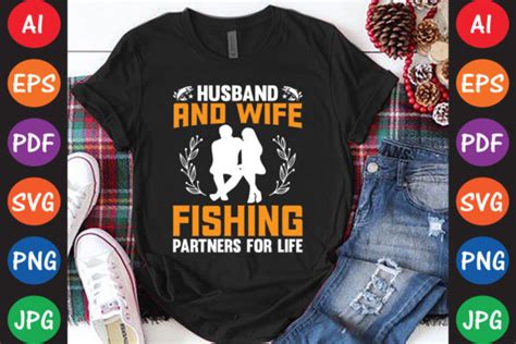 Husband And Wife Fishing Partners For Li Graphic By Ar DesignStore Creative Fabrica