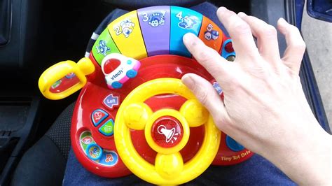 Vtech Tiny Tot Driver Steering Wheel Car Toy Full Repertoire