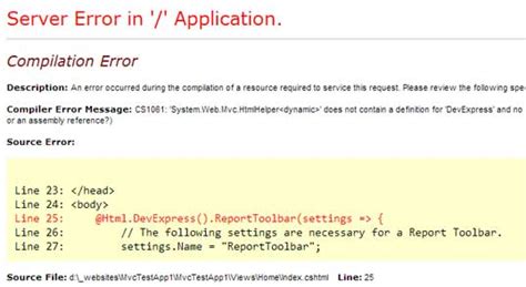 Asp Net Mvc Mvc Getting Error While Trying To Add A New Report Hot Sex Picture