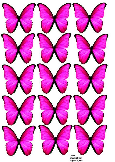 розовые бабочки для распечатки букет из бабочек Borboletas para