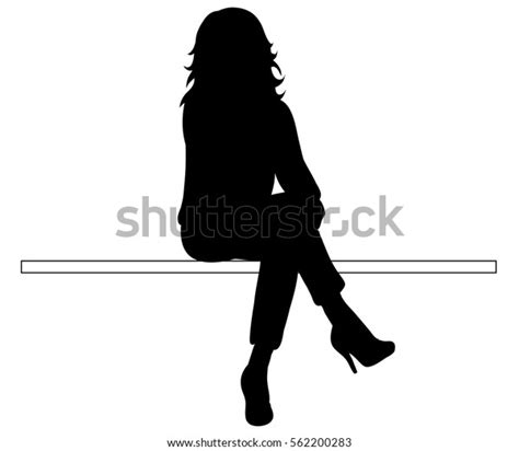 silhouette girl sitting sexy vector image stock vector royalty free 562200283 shutterstock