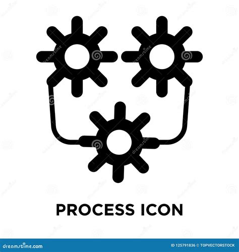 Process Icon Vector Isolated On White Background Logo Concept O Stock