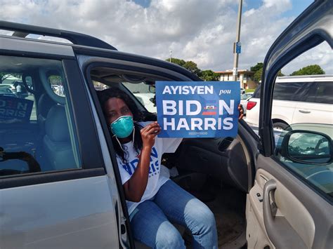 At Biden Rally Haitian Americans In Broward County Display Eager