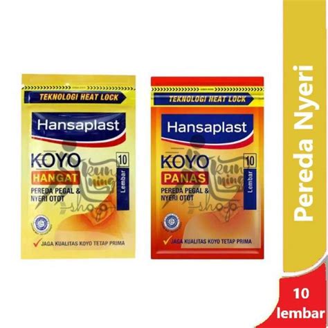 Jual Hansaplast Koyo Hangat Dan Panas Lembar Koyo Pereda Nyeri