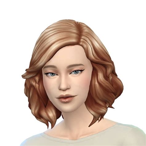 Sims 4 Hairs ~ Deelitefulsimmer Kiara S Medium Soft Wavy Hair Recolored