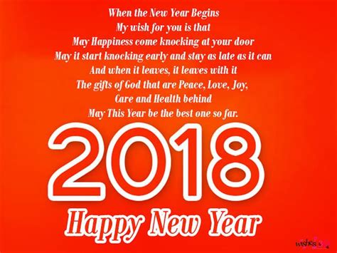 Poetry And Worldwide Wishes Happy New Year Greetings Cards 2018 With