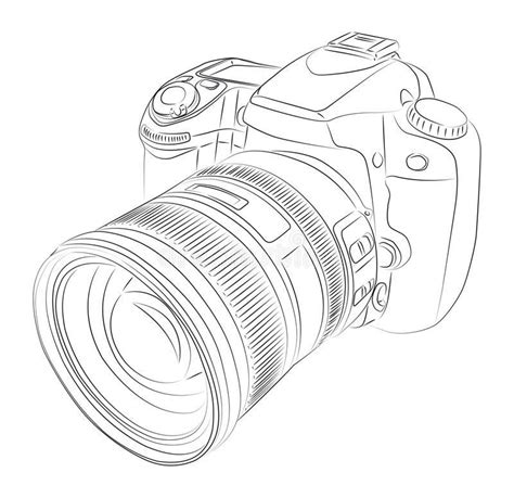 DSLR With Lens Stock Vector Illustration Of Focus Photo 20628321