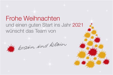 Frohe Weihnachten Und Einen Guten Start Ins Jahr 2021 Braun Und Klein