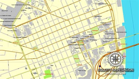 Mobile Alabama Us Printable Vector Street Map City Plan Full Editable