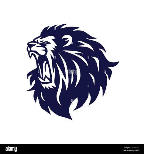 Lion Head Roaring Logo Vector Icon Stock Vector Image Art Alamy